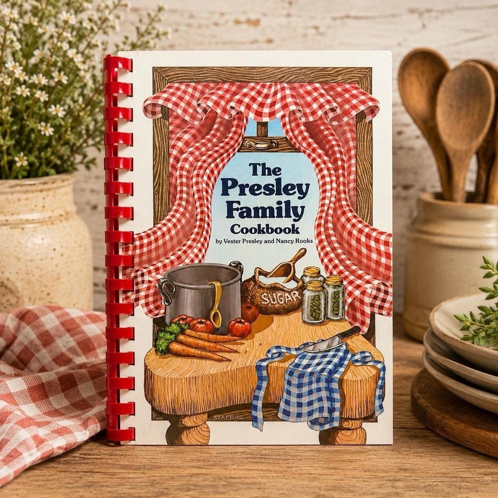 The Presley Family Cookbook Vester Presley - Elivs Uncle & Nancy Rooks - Signed